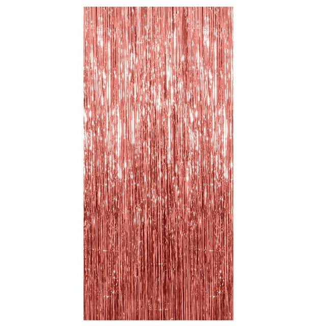 HUASHENG Blue Streamers Decorations Fringe Themed Decorations Foil Curtain Blue Birthday Decor