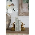 thumbnail image 4 of A&B Home Weathered Gold Seated Rabbit Resin Bookend Set 3.9" x 2.8" x 6.9", 4 of 7