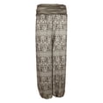 thumbnail image 4 of GILIGEGE Harem Pants for Women Hippie High Waist Boho Petite Length Pants Elastic Waist Aladdin Hippie Pants Lightweight Breathable Trousers Plus Size Causal Yoga Flowy Lounge Pajama Joggers Khaki, 4 of 5