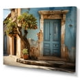 thumbnail image 2 of Designart "Blue Door in Cuba" Architecture Canvas Wall Art, 2 of 5