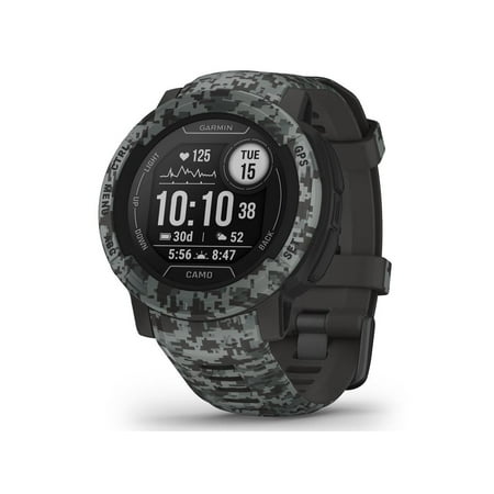 Garmin Instinct 2 Camo Edition 45mm Rugged GPS Smartwatch, Graphite Camo