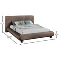 thumbnail image 3 of Meridian Furniture Blair Brown Chenille Fabric Upholstered King Bed, 3 of 10