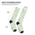 thumbnail image 5 of Socks Calf Pressure Socks Breathable Moisture Absorbent 11.8in×7.9in Full Print Designed For Hiking Walking Sports Palegreen Geometric Lines_1 2 Black-2, 5 of 8