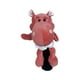 thumbnail image 5 of Funda de madera para cabeza de golf de peluche con forma de animal hipopótamo rojo, 5 of 9