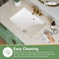 thumbnail image 4 of Horow HWTP-S5138D White Ceramic Undermount Bathroom Sink, 20'' x 15'', 4 of 9