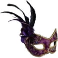 thumbnail image 2 of Purple and Gold Masquerade Mask, 2 of 2