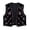 Black, variant on Women French Short V Neck Beaded Embroidered Velvet Vest Top