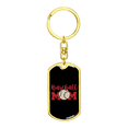 thumbnail image 4 of Baseball Mom Stainless Steel or 18k Gold Premium Swivel Dog Tag Keychain, 4 of 16