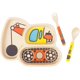 thumbnail image 1 of Platos para niños Platos de bambú para niños pequeños Vajilla Platos divididos a prueba de derrames para la alimentación del bebé - Cuchara y tenedor para bebés Juego de 3 piezas para niños y adolescentes esquí esquí Gafas de esquí, 1 of 5