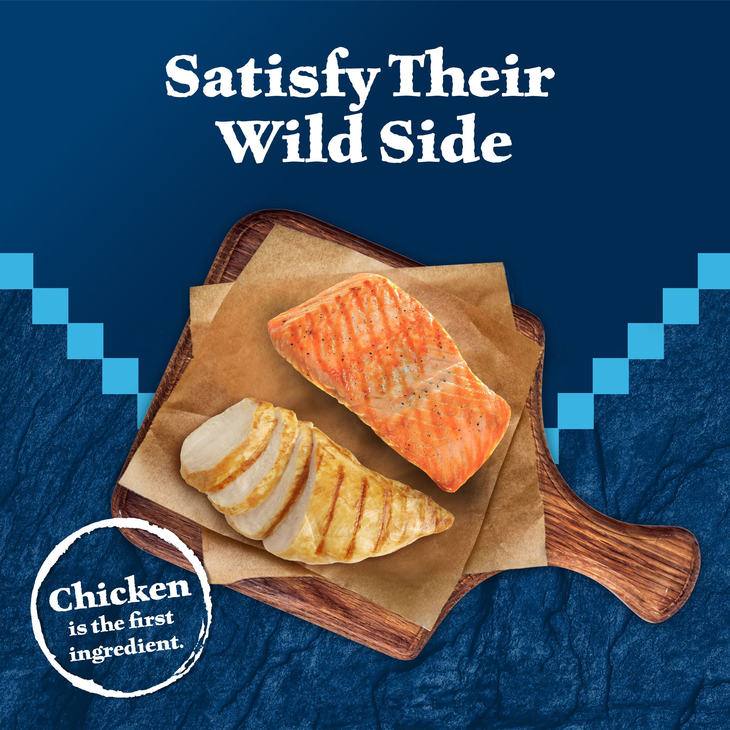 Blue Buffalo Wilderness Chicken & Salmon Flavor Dry Soft Treats for Cats, Grain-Free, 2 oz. Bag