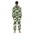 thumbnail image 4 of FORMRS Onesies Pajama for Adults Unisex Hoodie Winter Jumpsuit One Piece Sleepwear, Sizes S-2XL, Green Abstract Shapes, 4 of 7