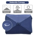 thumbnail image 3 of Yescom Rectangle Replacement Patio Umbrella Canopy for 6 Ribs 6.5x10 ft Umbrella, 3 of 8