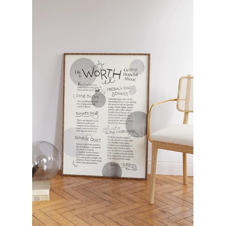 Things Hopeful About Inspirational Quotes Self Love Affirmation Wall Decor Unframed Paper Print