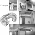 thumbnail image 5 of Dryer Vent Hose Flexible 8" Aluminum Ducting 10Ft Long with 2 Duct Clamps Heavy-Duty Four-Layer Protection for Heating Cooling Ventilation and Exhaust Silver, 5 of 8