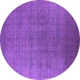 thumbnail image 1 of Ahgly Company Indoor Round Oriental Purple Industrial Area Rugs, 7' Round, 1 of 4