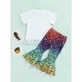 thumbnail image 5 of Chollius 3Pcs Baby Girls Summer Clothes Sets Animal Letter Pattern Short Sleeve Tassel T Shirts Leopard Printed Shorts Headband Outfits, 5 of 9