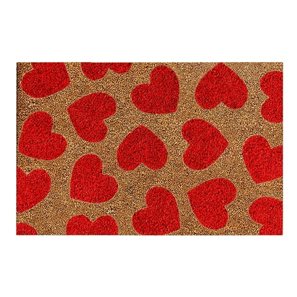 Tapetes para El Día de San Valentín Tapetes Festivos Felpudo de Bienvenida Baño Dormitorio Sala de Estar Cocina Alfombras de Exterior Regalos para El Día de San Valentín Decoración Del Hogar Día de S