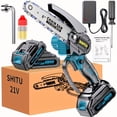 thumbnail image 2 of Mini Wireless Chainsaw, Powered By A 6-inch Chainsaw Battery, Comes With A Large Capacity Battery, Safety Lock, 2 of 7