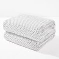 thumbnail image 1 of czcpp-Fleece Bed Blanket King Size, Super Soft and Warm Blankets for Couch, Sofa and Bed Waffle Textured, Cozy, Fuzzy and Lightweight (Mixed Light Grey, 90x104 Inches), 1 of 4