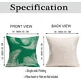 thumbnail image 5 of Tropical Plant Throw Pillow Covers Summer Hawaii Beach Leaves Coconut Tree Home Pillow Covers Outdoor Grass Green Background Cotton Linen Pillow Cases Set of 4 18x18 Inch Decor Sofa(Leaves 4), 5 of 6
