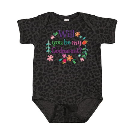 

Inktastic Will You Be My Godparent Proposal Gift Baby Girl Bodysuit