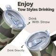 thumbnail image 4 of Camo 20oz Stainless Steel Tumbler with Handle and Straw – Insulated Travel Cup with Sliding Lid, 360° Full Wrap Printed Mug for Home, Outdoor & Sports Use, Camouflage, 4 of 6
