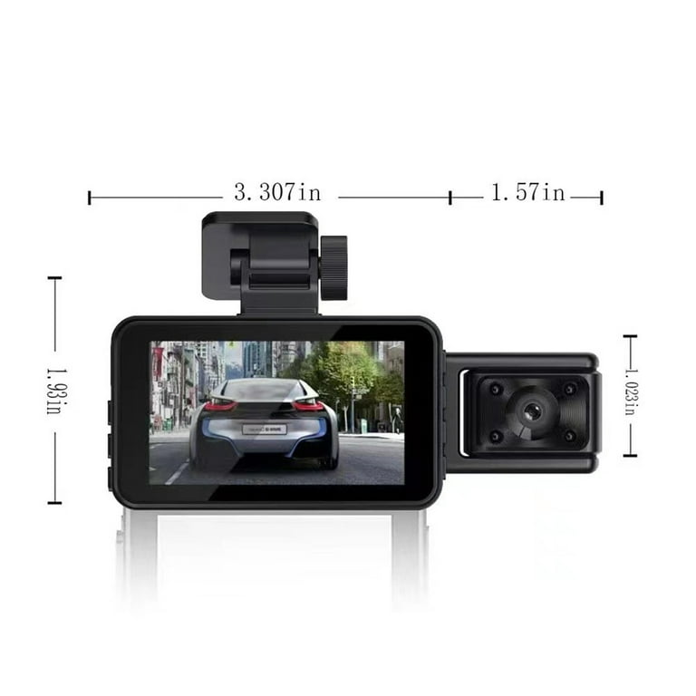 XEOVHV 3 Channel Dash Cam Front and Rear Inside, 1080P Dash Camera