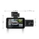 thumbnail image 3 of Hxlamzoo Three Recordingl Dash Cam Front Inside and Rear - 1080P Driving Recorder Recording Day and Night with 32G Card for Cars,IR Night Vision Car Camera,APP WiFi Control,Gravity Induction, 3 of 9