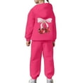 thumbnail image 4 of Tiijoy Little Girls 2 Piece Cherry Graphic Hoodie Sweatshirt Sweatpants Outfits, Sizes 6-7, 4 of 6