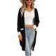 thumbnail image 1 of Txlixc Cardigan femenino, contraste de color de manga larga Midi knitwear Txlixc moda, 1 of 6