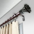 thumbnail image 2 of 1" Dia Adjustable 48"-84" Curtain Rod with Regulu Finials - Mahogany,(100-02-486), 2 of 3