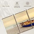 thumbnail image 6 of Elephant Stock Boat At The Beach Wall Art - Horizontal Multi Panel Canvas - Living Room Wall Decor - Transportation Multi Panel - Beige And Yellow Decor - 26" x 12", 6 of 8