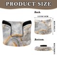 thumbnail image 2 of Haosy Marble Texture Golf Mallet Putter Cover Strong Magnetic Leather Golf Club Headcover Closure, 2 of 7