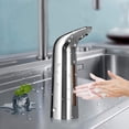 thumbnail image 3 of Dispensador automático de jabón líquido de 400ml para el sensor inteligente de Ir, dispensador de desinfectante electrochapado sin contacto para el hogar, cocina, baño Feliz Sencillez, 3 of 5