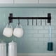 thumbnail image 5 of Pot Rack - Pots And Pans Hanging Rack Rail With 8 Hooks, Pot Hangers For Kitchen, Wall Mounted, Black, 5 of 5