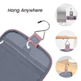 thumbnail image 4 of Large Hanging Travel Toiletry Bag Dopp Kit with Hook Cosmetic Makeup Organizer with Brush Holder Water-Resistant Bathroom for Women Men, Dark Pink, 4 of 7