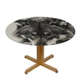 thumbnail image 3 of WYYP The Hungry Appearance of the Wolf Searching for Food, the Fierce Hunter Round Tablecloth with Elastic Edge 100% Polyester Fiber Waterproof White, 3 of 8