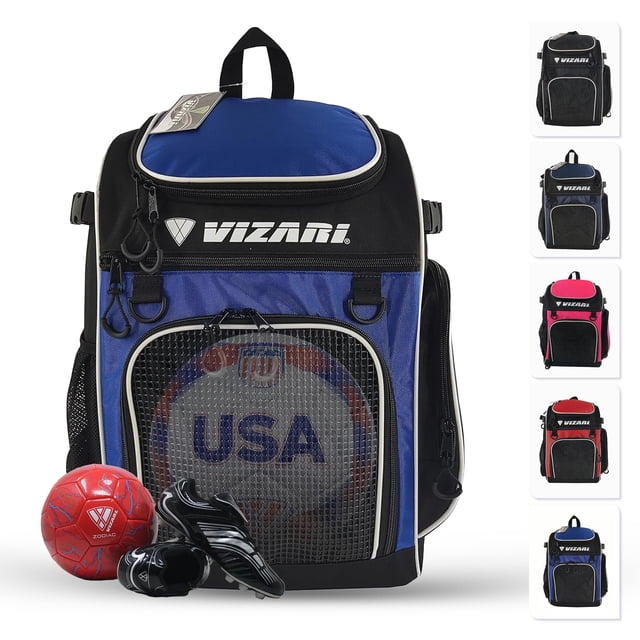 Mochila de fútbol Vizari con compartimento para pelotas para adultos