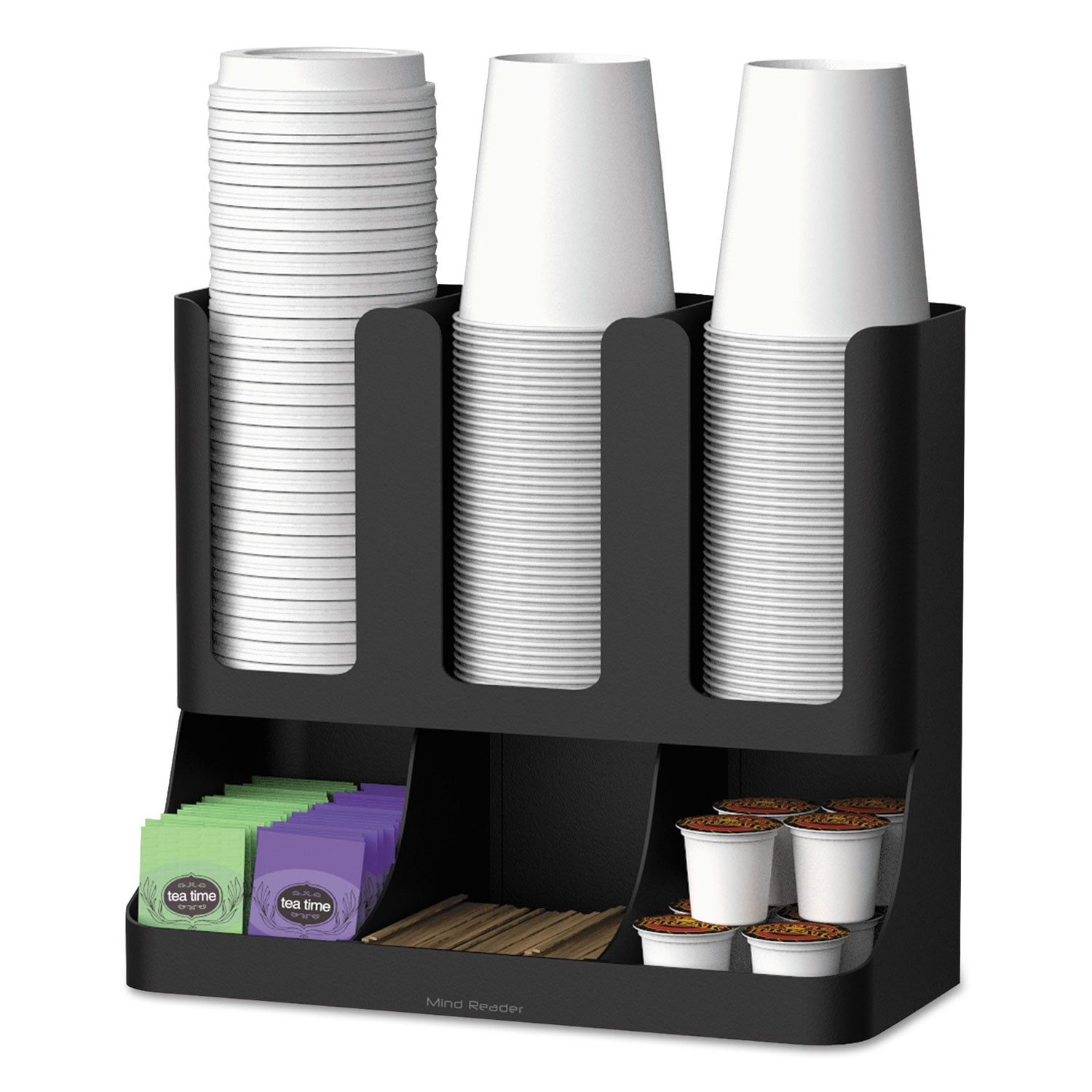 Cup and lid dispenser Holder coffee Condiment Caddy Cup Rack Sugar Organizer 