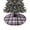 Purple, variant on Sage Green Black Grey Plaid Christmas Tree Skirt 36 Inches Large Christmas Skirt Tree, Simple Check Stripes Lines Country Tree Skirt Christmas Decorations for Fireplace Party Holidays Indoor Outdoor