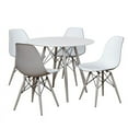 thumbnail image 7 of TMs Elba 5-Piece Indoor Dining Set, Includes Table and Chairs, White/Gray, 7 of 7