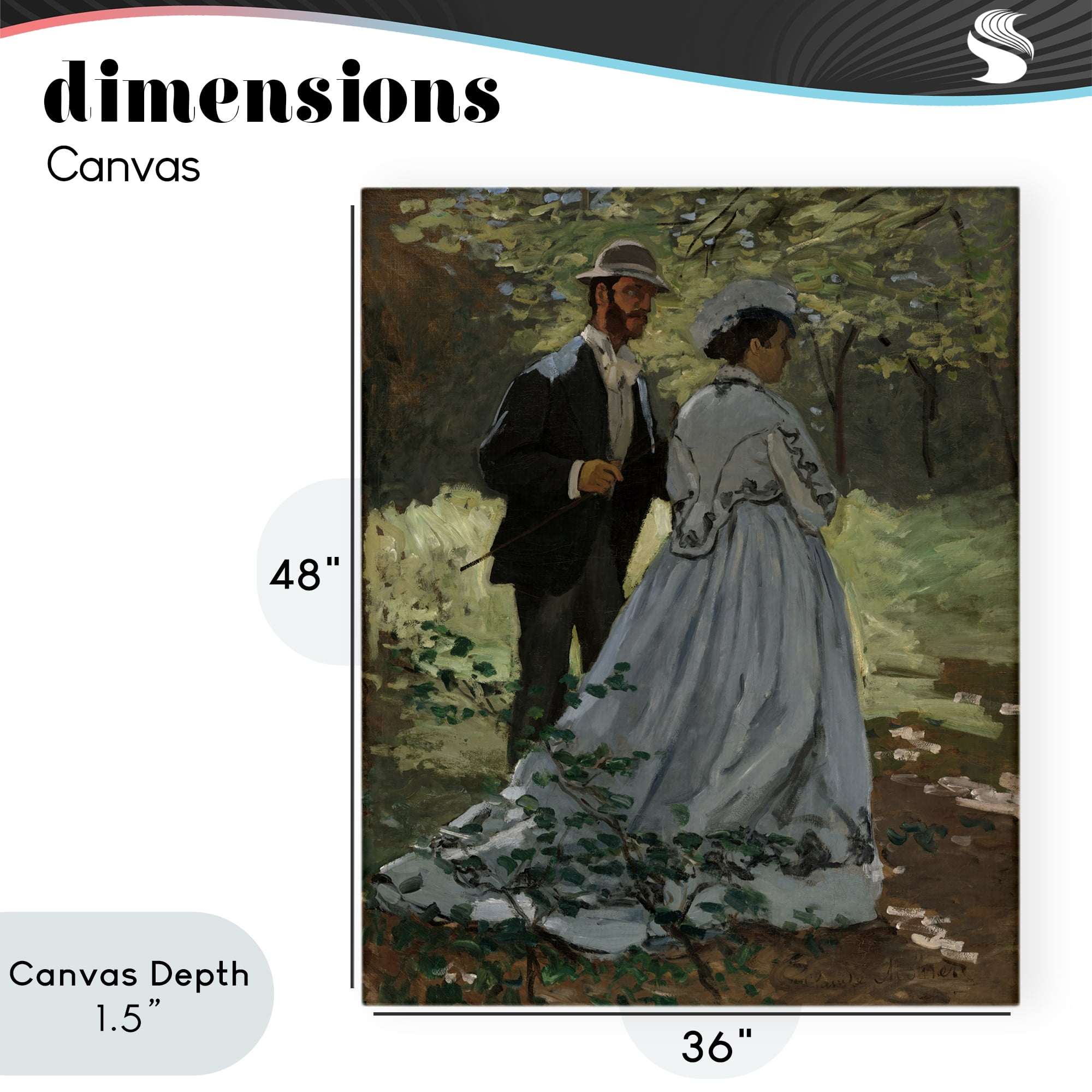 Stupell Industries Bazille & Camille in Nature Canvas Wall Art, design by Tina LeCour