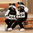 thumbnail image 4 of Conjunto de pijamas de felpa para hombre y mujer, ropa de dormir de pareja, suave y gruesa, ropa de casa suelta coreana, traje de Panda de dibujos animados, Invierno, 4 of 4