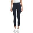 thumbnail image 2 of Time and Tru Women's High-Rise Ankle Knit Leggings, Available in 1, 2, and 3-Packs, 27" Inseam, Sizes S-XXXL, 2 of 5