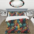thumbnail image 2 of Designart "Exotic Weave I" Multicolor Paisley Bedding Covert Set - Bohemian & Eclectic Bed Set With 2 Shams, 2 of 5
