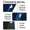 thumbnail image 5 of Women's Lightweight Fleece Softshell Vest Windproof Sleeveless Jacket Outerwear with Zipper Pockets Blue XS, 5 of 8