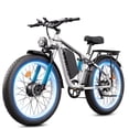 thumbnail image 6 of FENGQS 6000W Dual Motor Electric Bike for Adults, Up to 50MPH, 60V 1200Wh Battery, Full Suspension, Hydraulic Disc Brakes-(White), 6 of 10