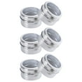 thumbnail image 6 of Comefolife 4 Powerful Magnetic Spice Tins- Stainless Steel Spice Storage Containers, Kitchen Spice Jars with Clear Lid with Sift & Pour, Rack Magnetic on Fridge, 6 of 8