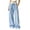 #308-Blue, variant on Womens High Waist Plaid Pants, Lightweight Wide Leg Trousers with Straight Cut, Loose Fit Lounge Sleep Pants for Summer and Daily Wear