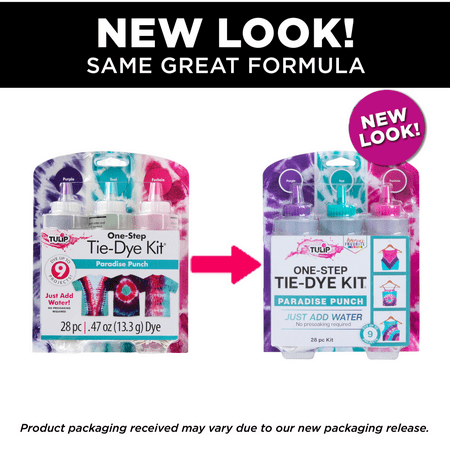 Tulip One-Step Tie-Dye 3 Color Kit, Paradise Punch, DIY Tie Dye